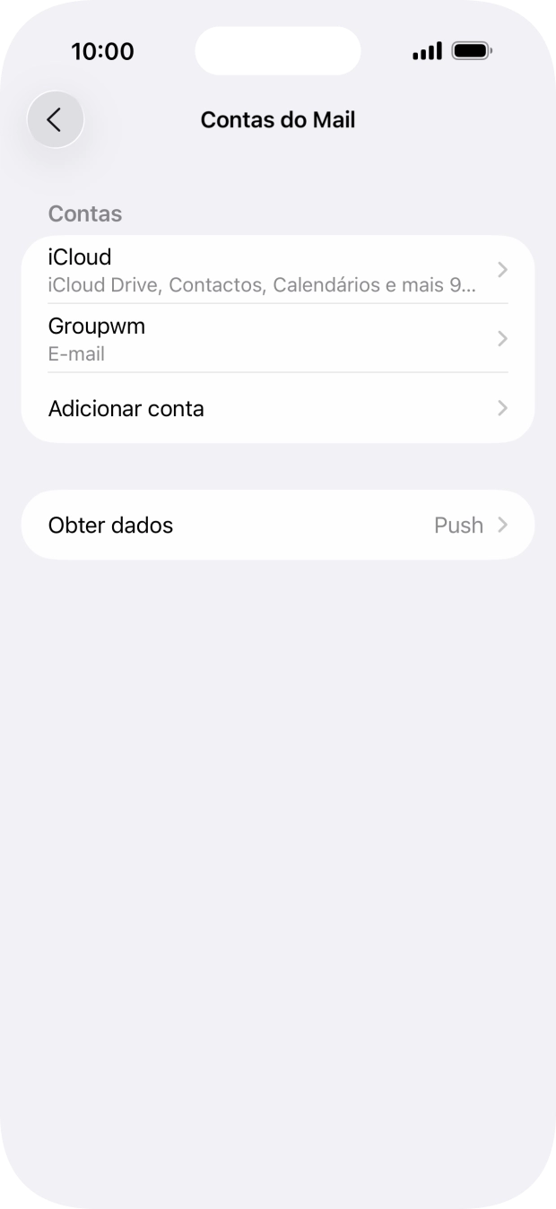 Prima o nome na conta de e-mail que acabou de criar.