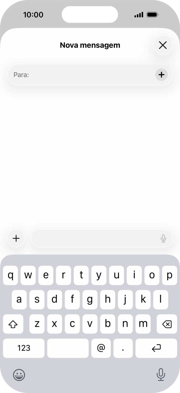 Prima o ícone para adicionar.