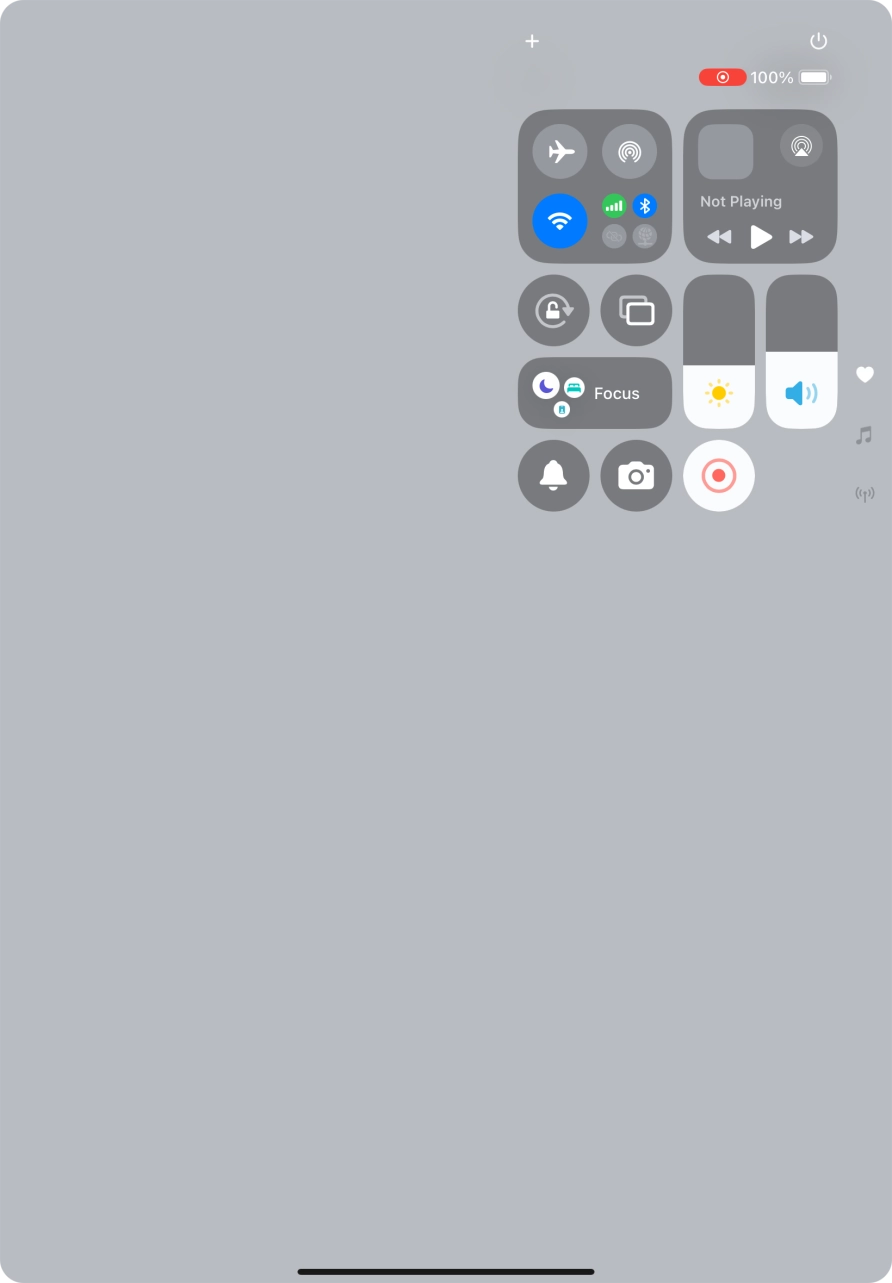 Press the screen recording icon to stop the recording.