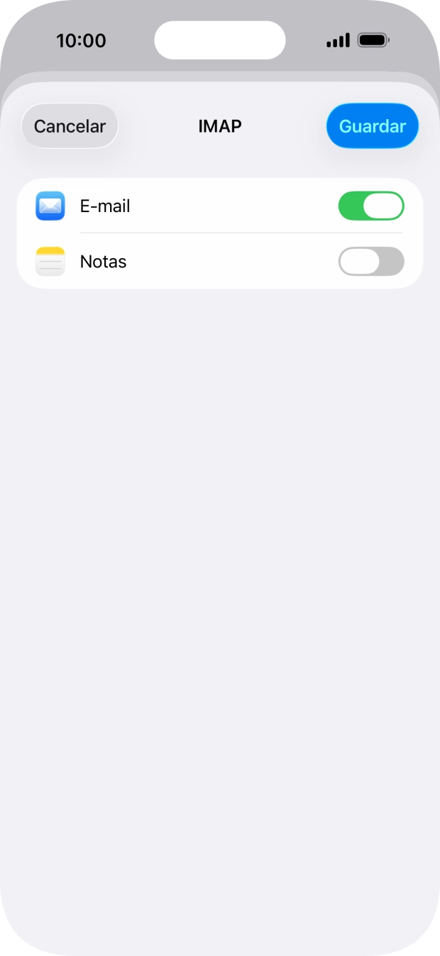Prima Guardar. A sua conta de e-mail está agora configurada. Se pretender escolher definições adicionais para o servidor de receção e envio, siga os passos seguintes.