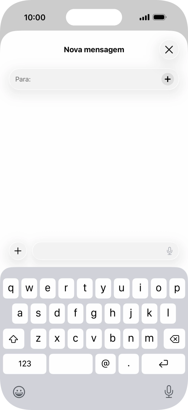 Prima o ícone para adicionar.