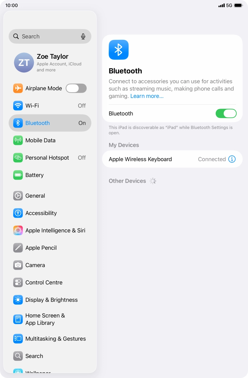 Slide your finger upwards starting from the bottom of the screen to return to the home screen.