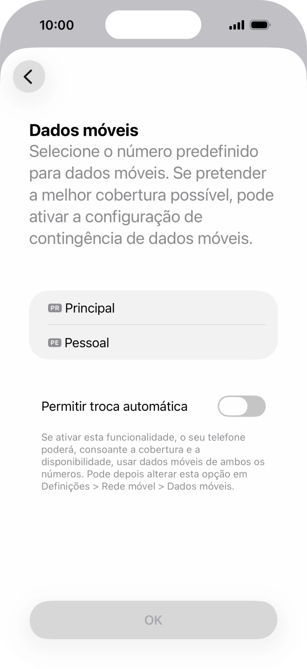 Prima o plano pretendido.