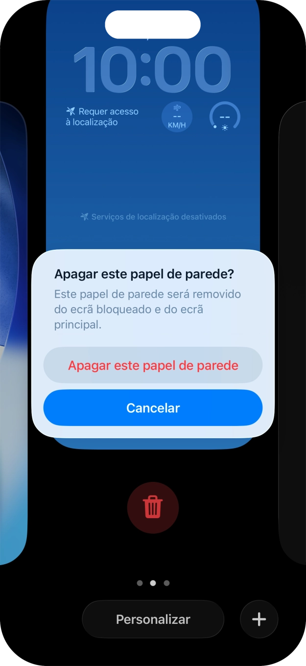 Prima Apagar este papel de parede.