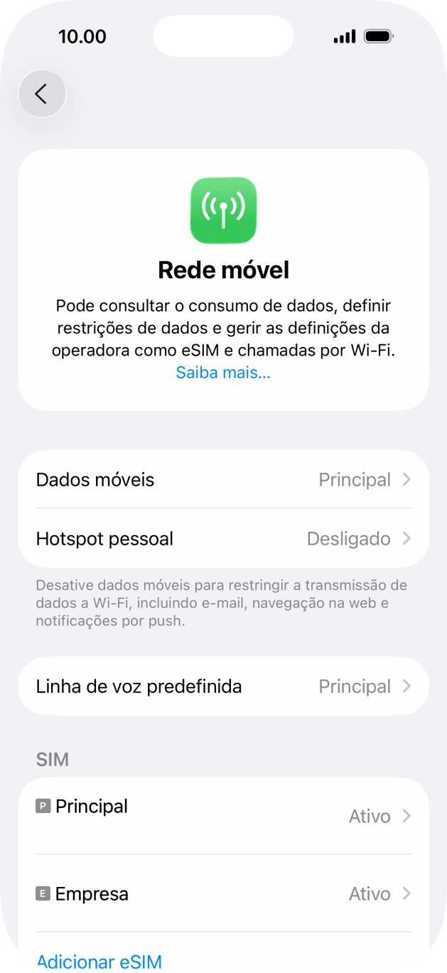 Para voltar ao ecrã inicial, deslize o dedo de baixo para cima a partir da base do ecrã.