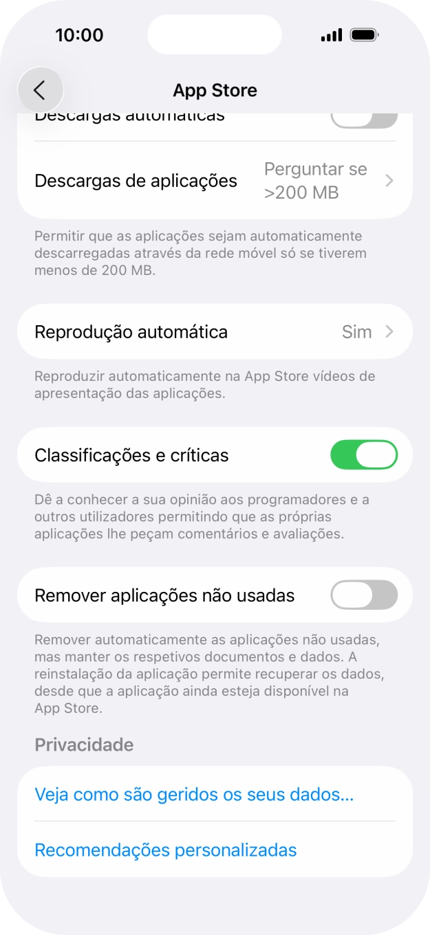 Para voltar ao ecrã inicial, deslize o dedo de baixo para cima a partir da base do ecrã.