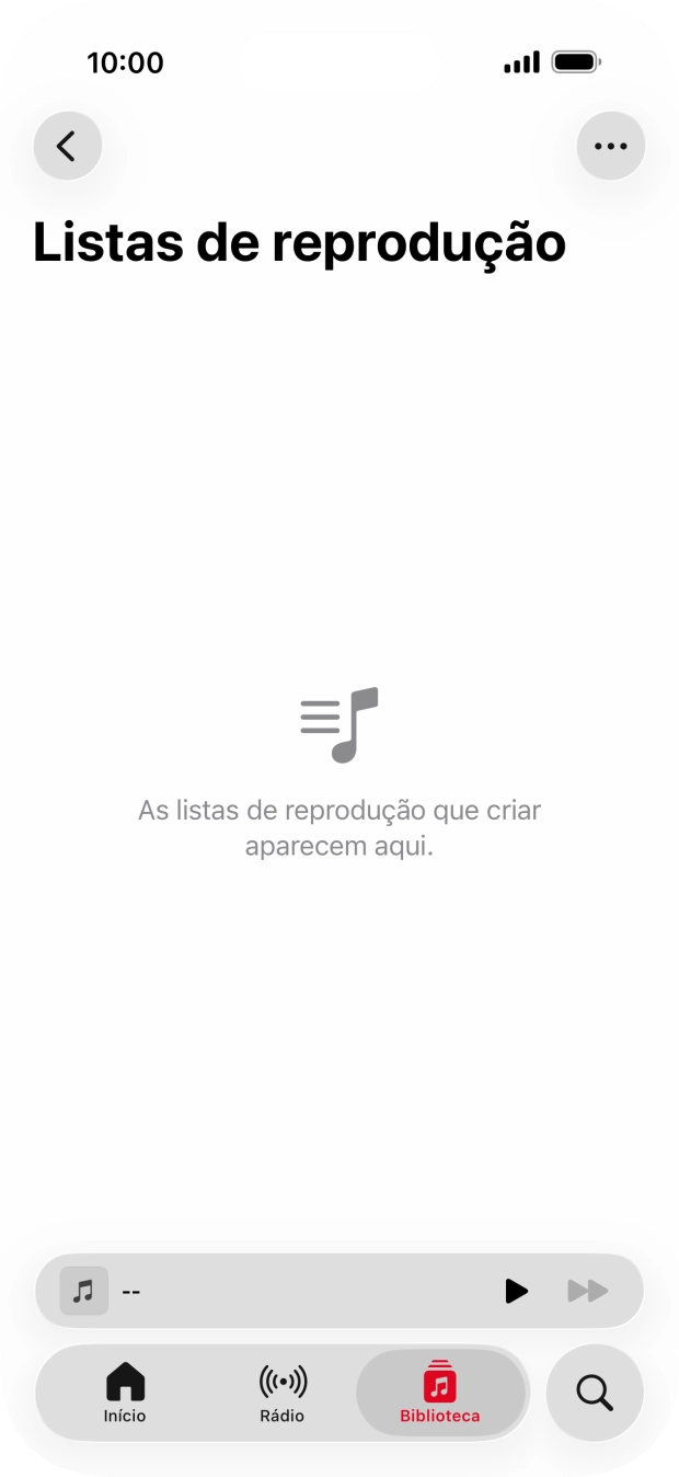 Prima o ícone de menu.