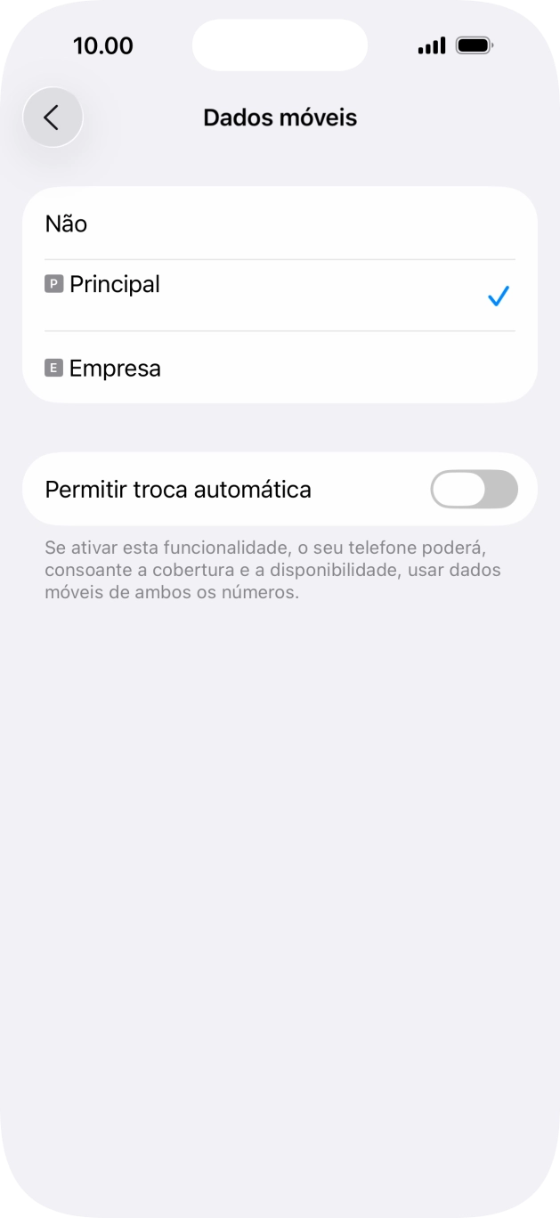 Prima o plano pretendido.
