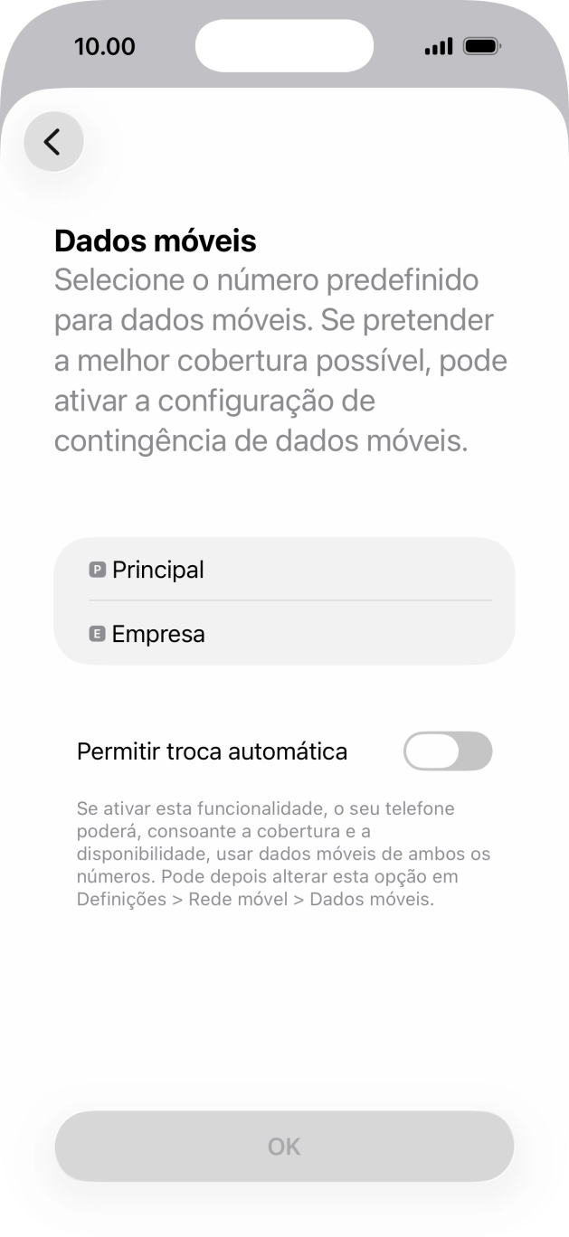Prima o plano pretendido.