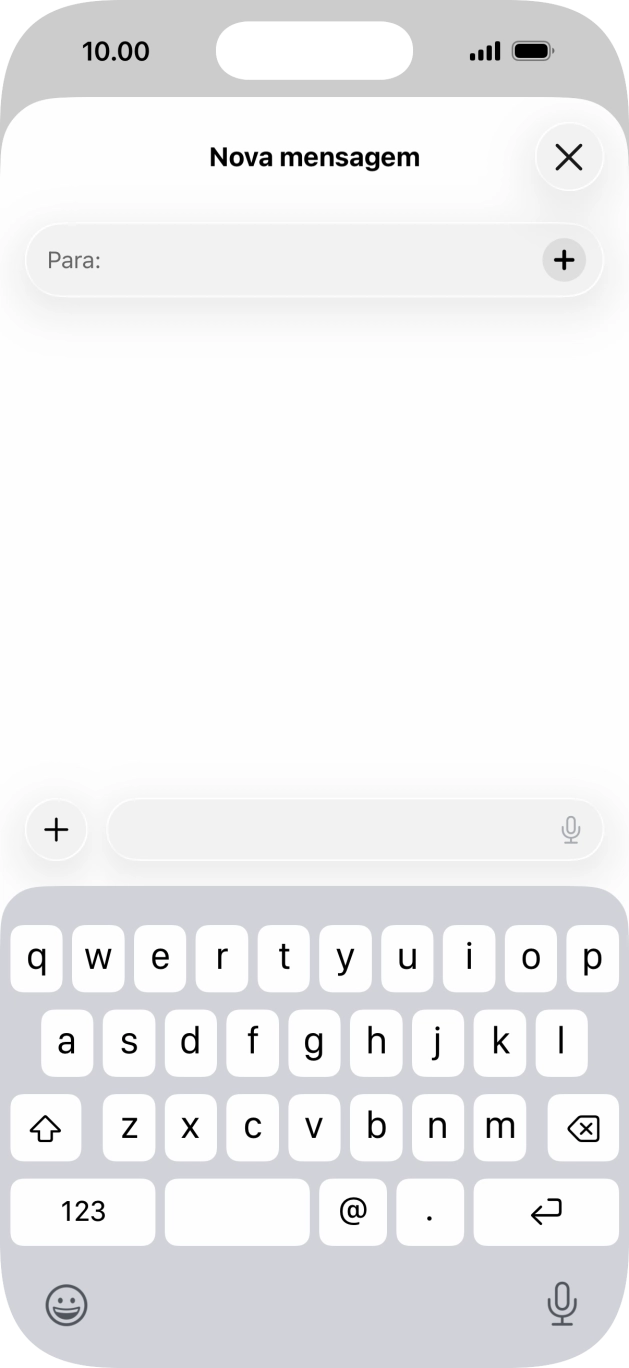 Prima o ícone para adicionar.