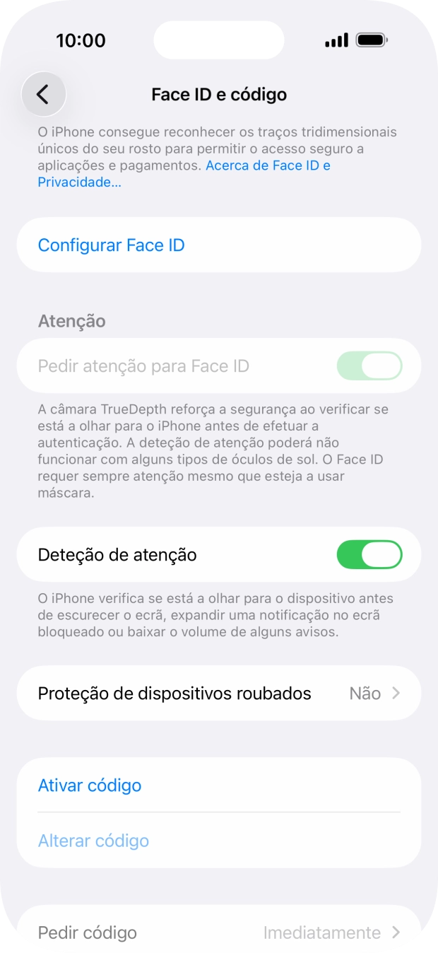 Prima Configurar Face ID.