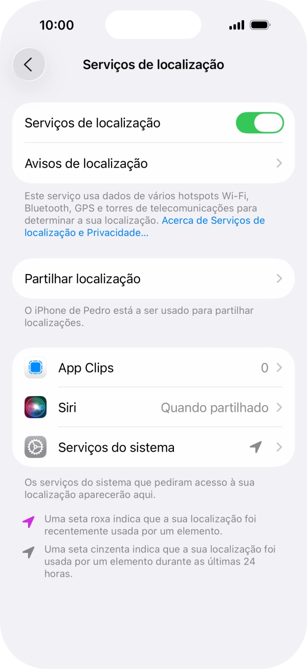 Prima a app pretendida.