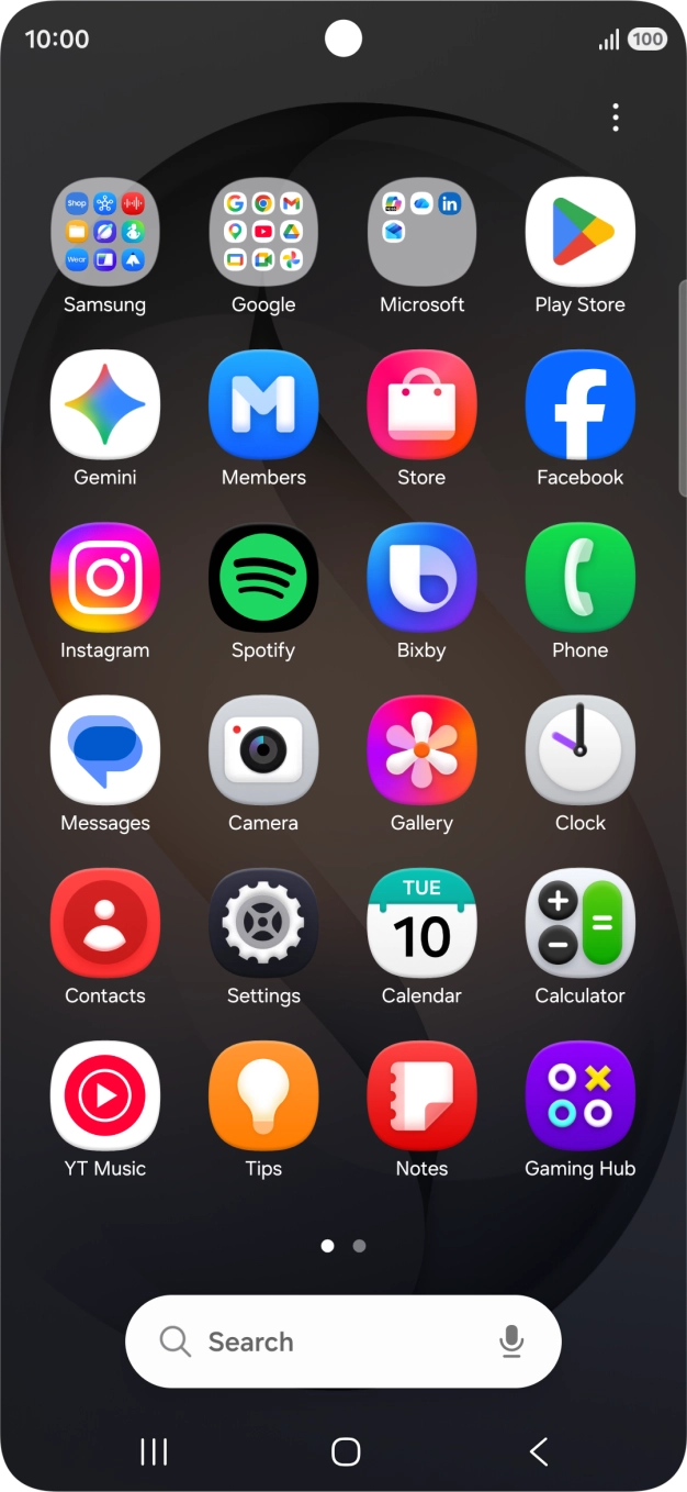 Open a supported app, e.g. Messages.