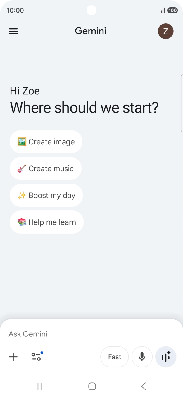 Press the profile icon.