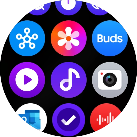 Prima o ícone do leitor de música.