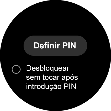 Prima Definir PIN.