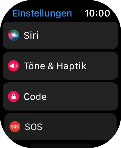 Whlen Sie die Einstellungen fr Siri auf Ihrer Apple Watch Ultra watchOS 9  - Hilfe | Swisscom