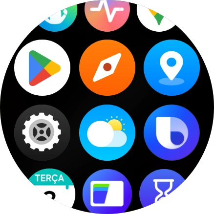 Prima o ícone de definições.