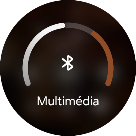 Deslize o dedo no círculo para escolher o volume de som pretendido.