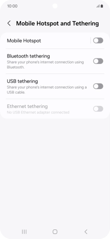 Press Mobile Hotspot.