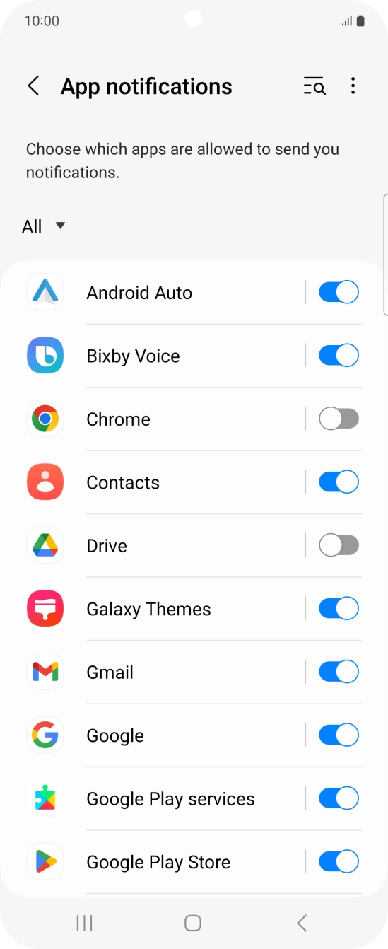 Press the drop down list. Press the drop down list.