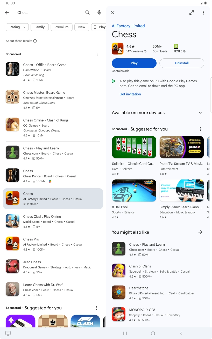 Press the Home key to return to the home screen.