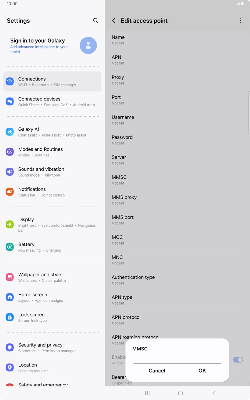 Key in http://mmsc.telstra.com:8002 and press OK. Key in http://mmsc.telstra.com:8002 and press OK.
