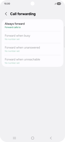 Press the required divert type.