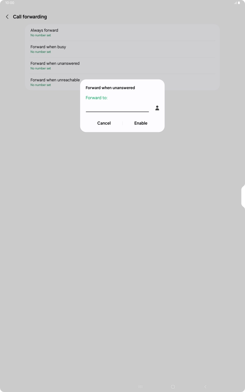 Key in +61101 and press Enable.