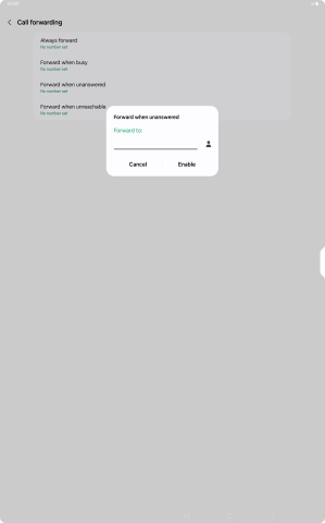 Key in +61101 and press Enable.