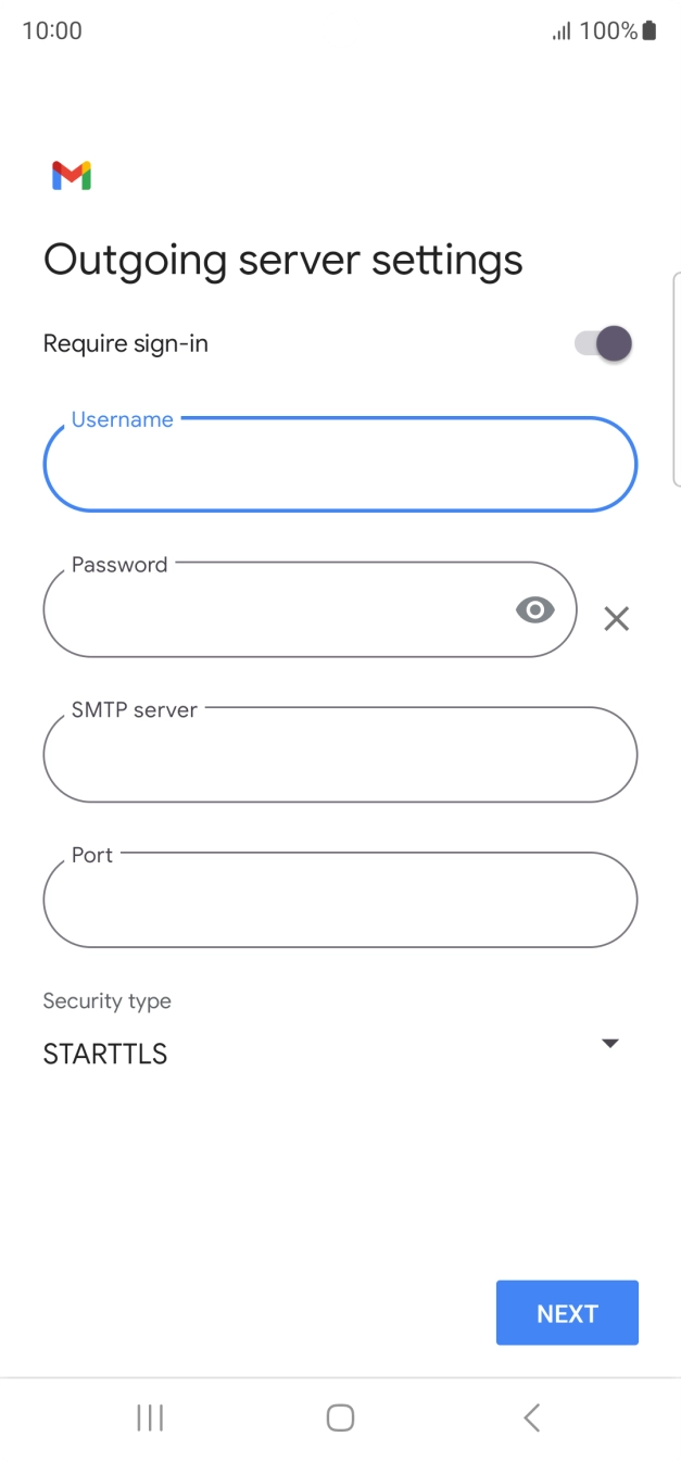 Press the field below 