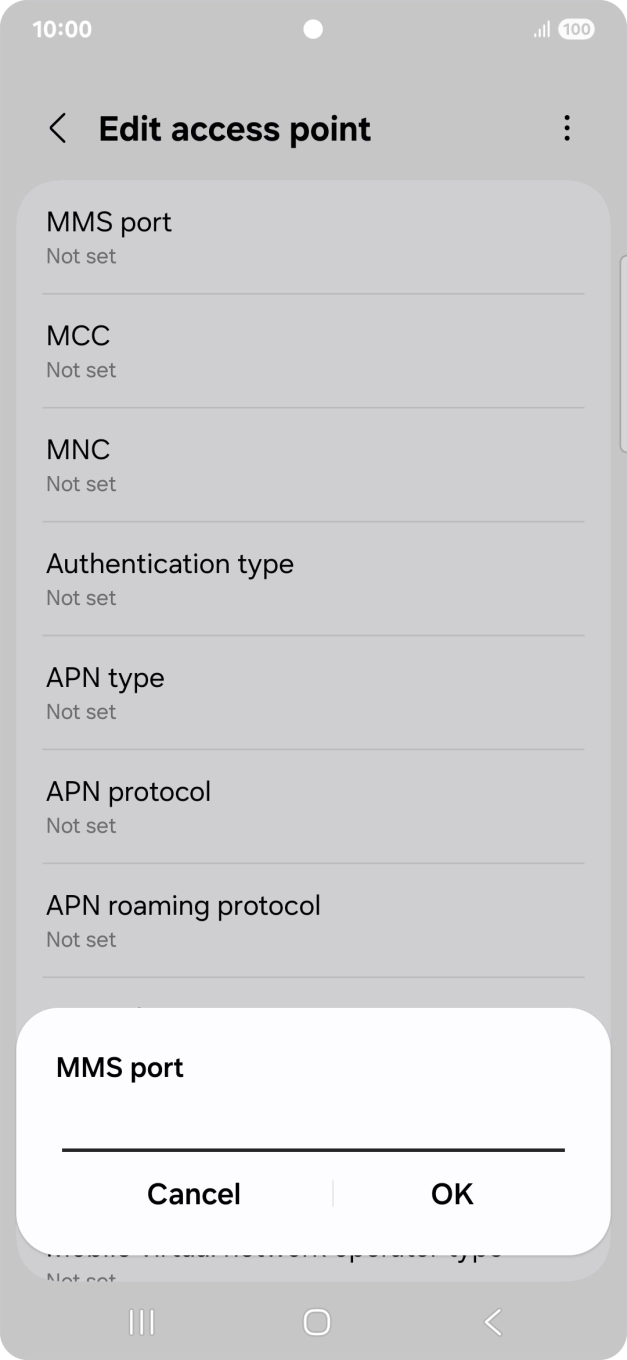 Key in 80 and press OK.