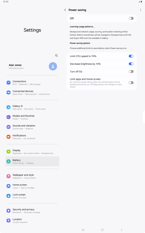 Press the indicators next to the required settings. Press the indicators next to the required settings.