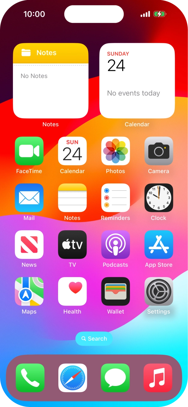 When the battery charging icon is displayed, the battery is charging.