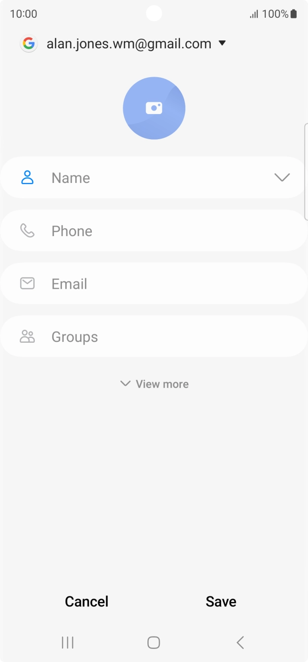 Press the address book drop down list.