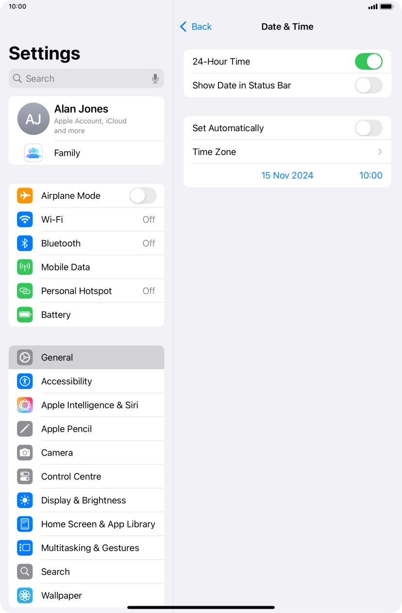 Press the indicator next to 