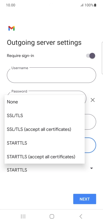 Press SSL/TLS.