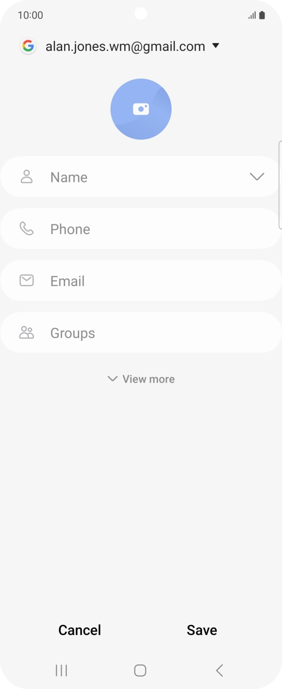 Press Name and key in the required name.