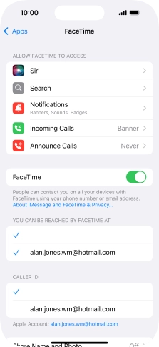 Press the indicator next to 