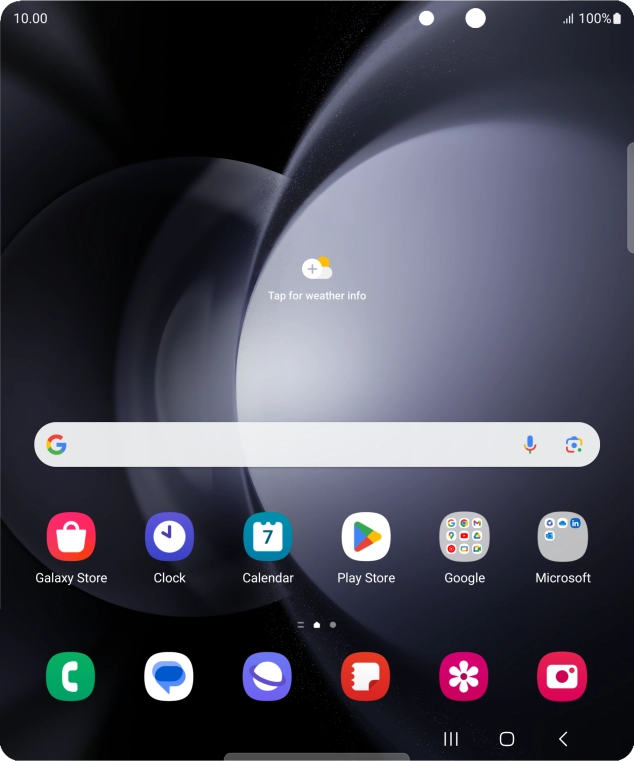 Slide two fingers downwards starting from the top of the screen.