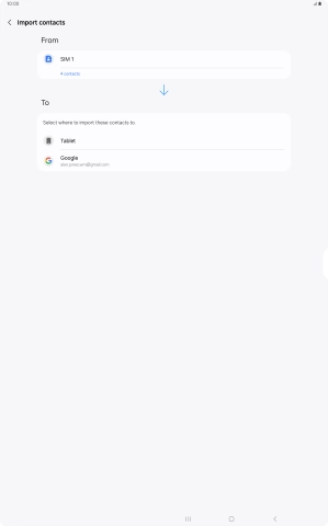 Press the required Google account.