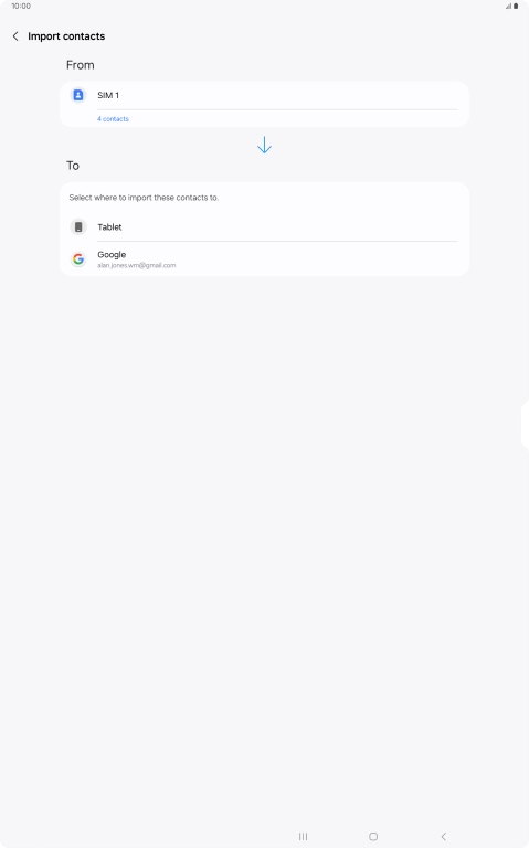 Press the required Google account.