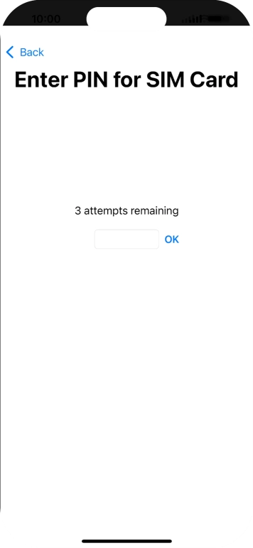 If your SIM is locked, key in your PIN and press OK.