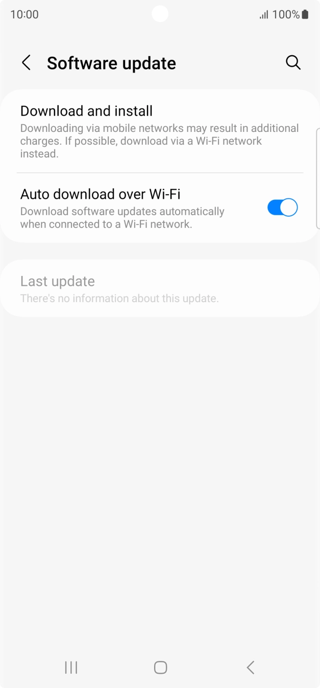 Press Download and install. If a new software version is available, it's displayed. Follow the instructions on the screen to update the phone software.