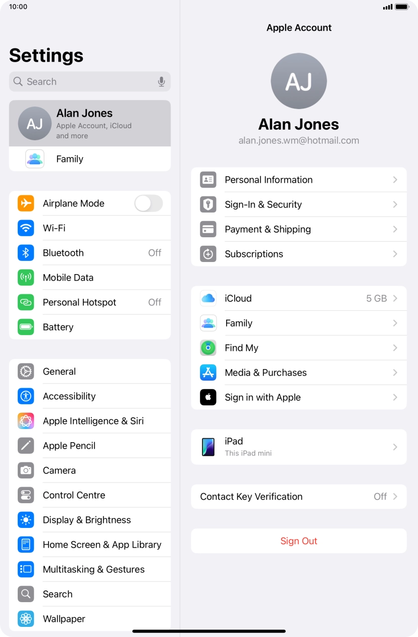 Slide your finger upwards starting from the bottom of the screen to return to the home screen.