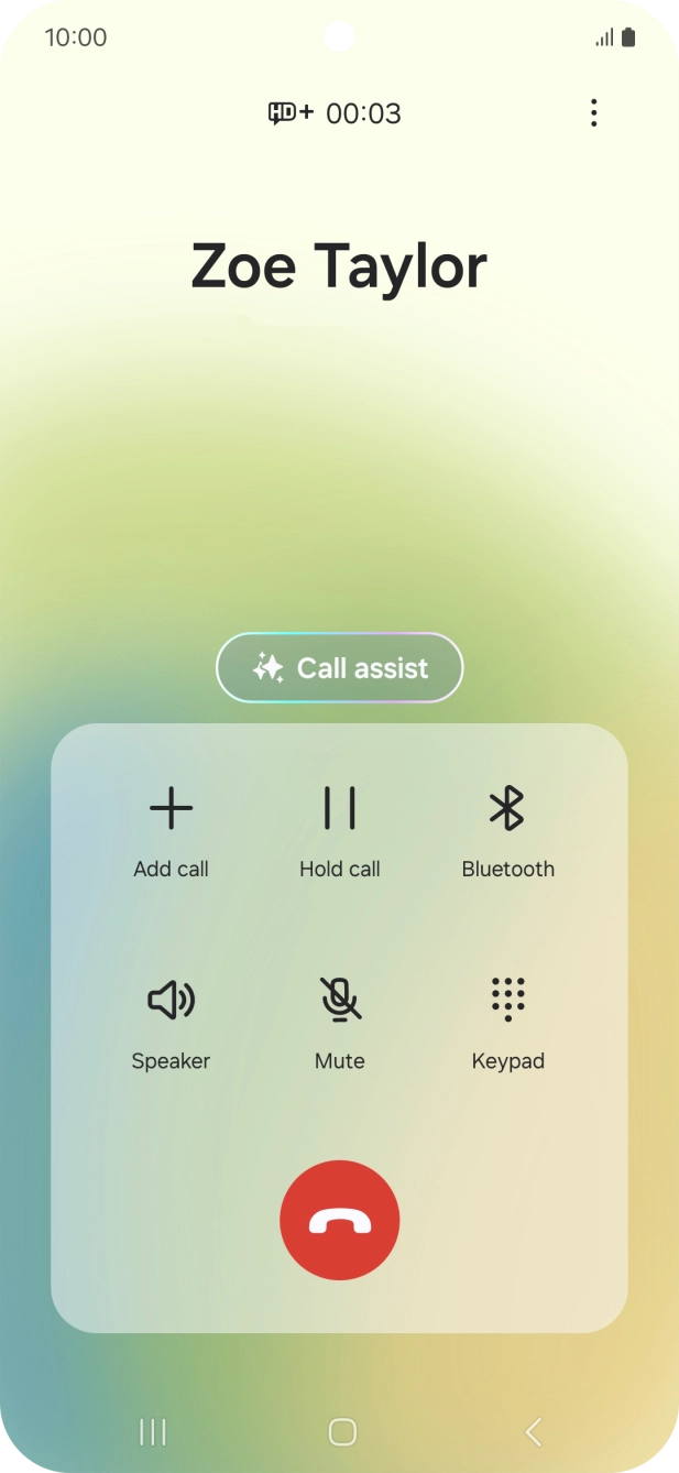 Press Call assist during a call. Press Call assist during a call.