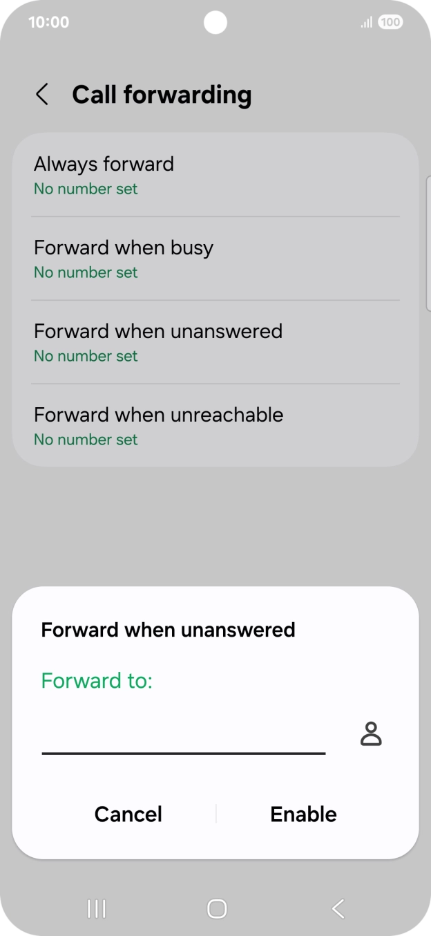 Key in +61101 and press Enable.