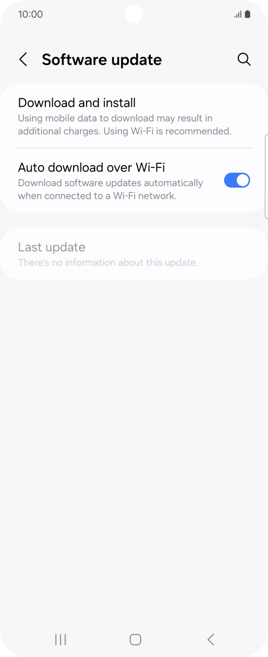 Press Download and install. If a new software version is available, it's displayed. Follow the instructions on the screen to update the phone software.