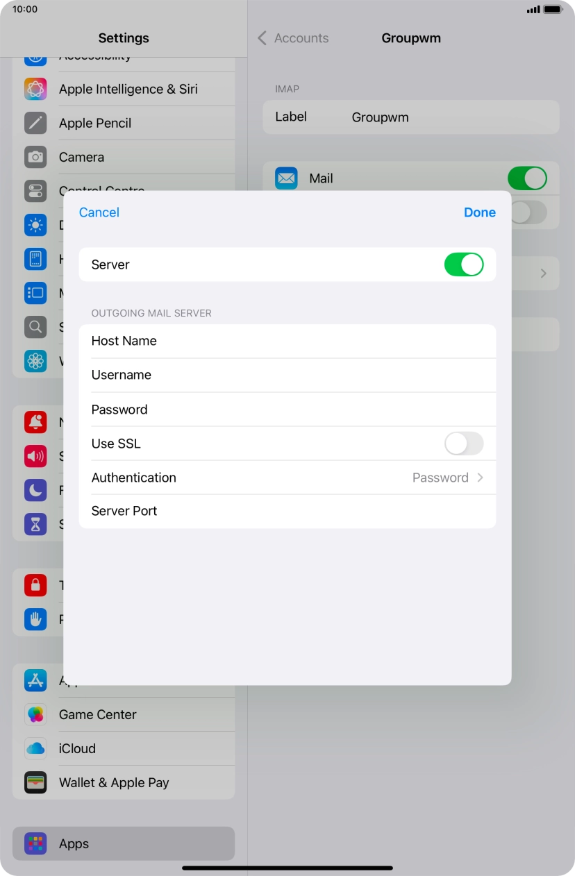 Press the indicator next to 