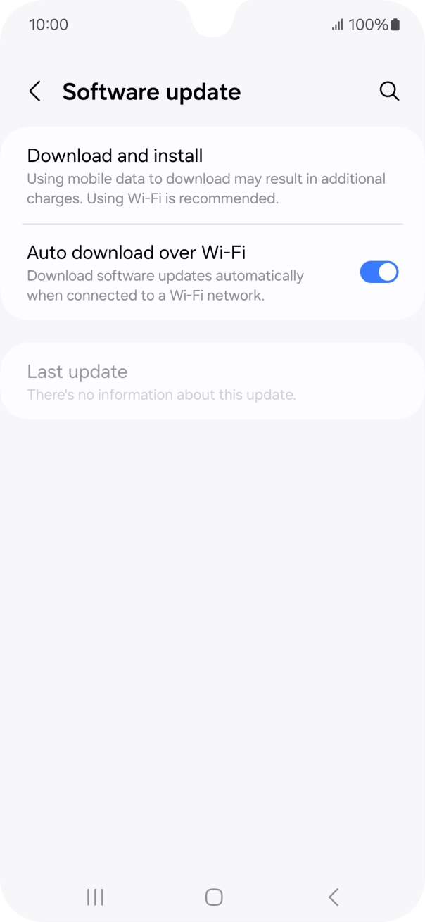 Press Download and install. If a new software version is available, it's displayed. Follow the instructions on the screen to update the phone software.
